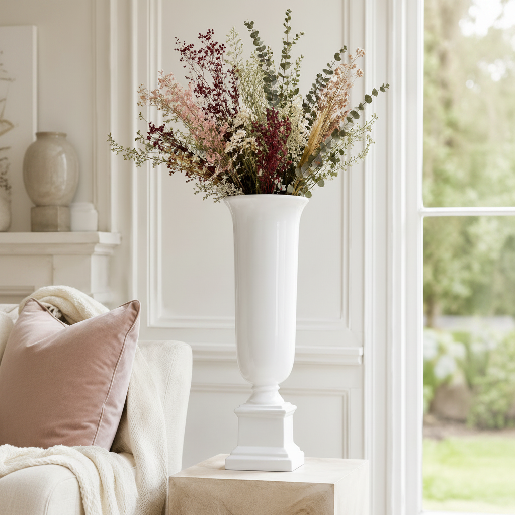 Chari Tapered Fiberglass Urn Floor Vase - Large
