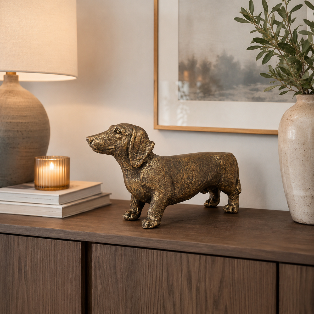 Charlie Fiberglass Dog Figurine