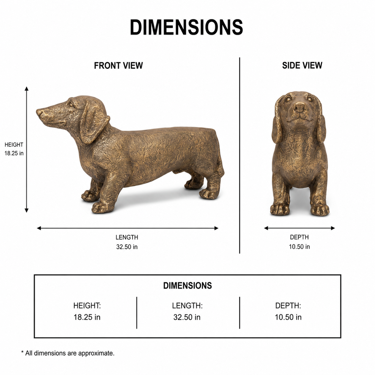 Charlie Fiberglass Dog Figurine