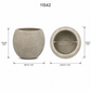Tien Bulbous Orb Cement Planter
