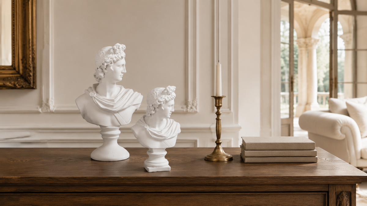 Simone Resin Lady Head Sculpture