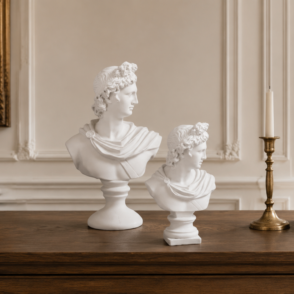 Simone Resin Lady Head Sculpture