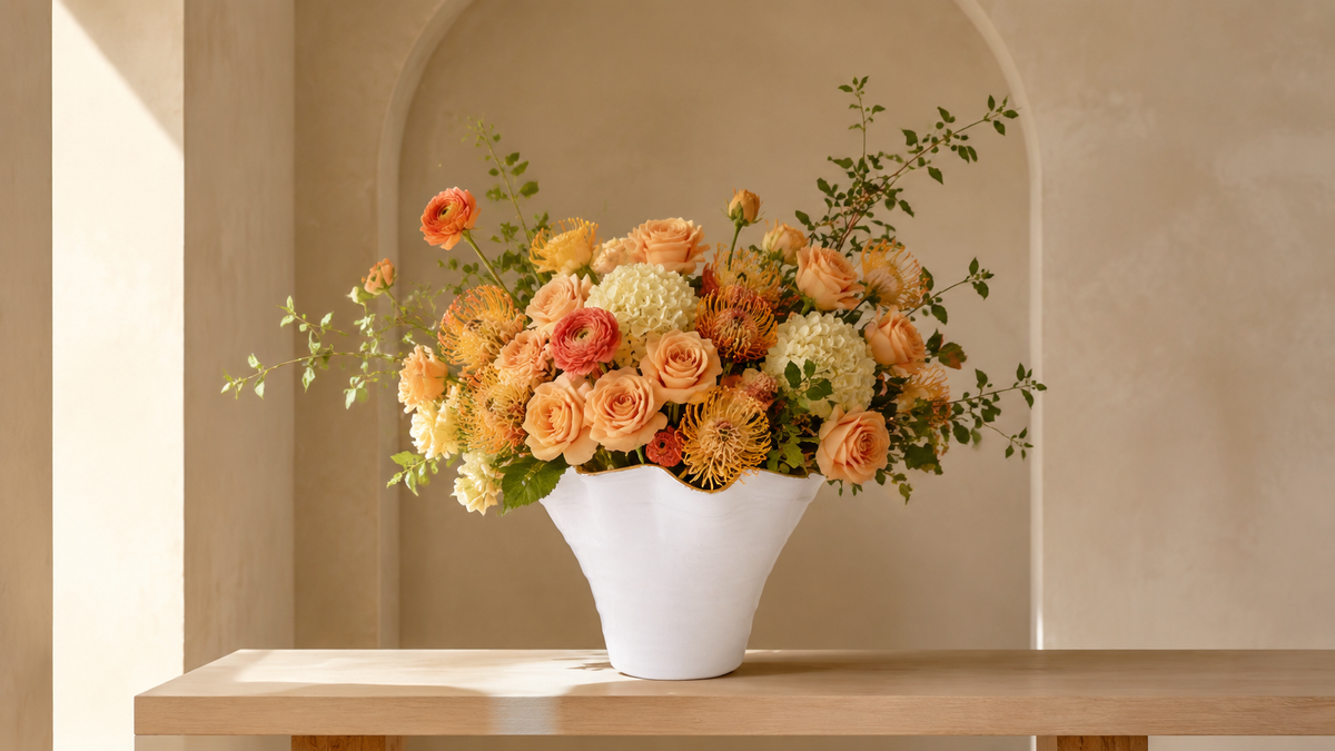 Galenne Curved Ceramic Vase
