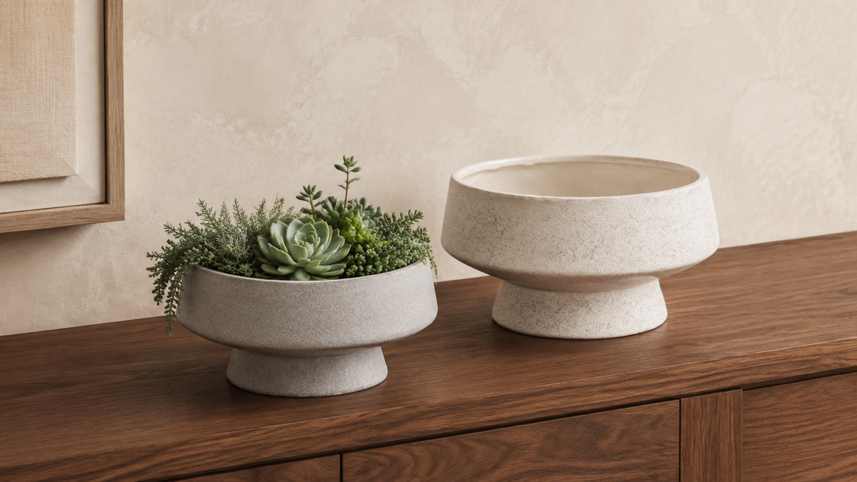 Cora Ceramic Footed Bowl