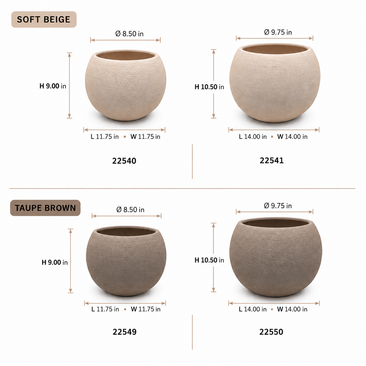 Brielle Globe Ceramic Vase