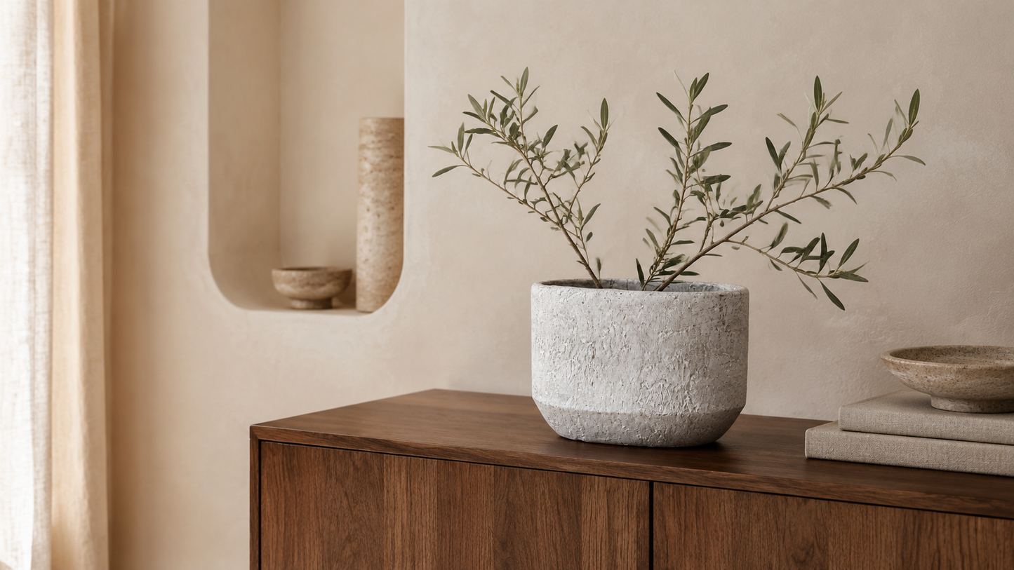 Cordelia Modern Cement Cylinder Planter