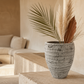 Olya Textured Barrel-Style Cement Planter
