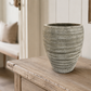 Olya Textured Barrel-Style Cement Planter