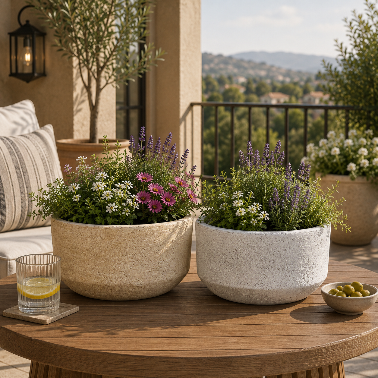 Cordelia Modern Cement Cylinder Planter