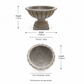 Denise Fluted Pedestal Cement Bowl Planter