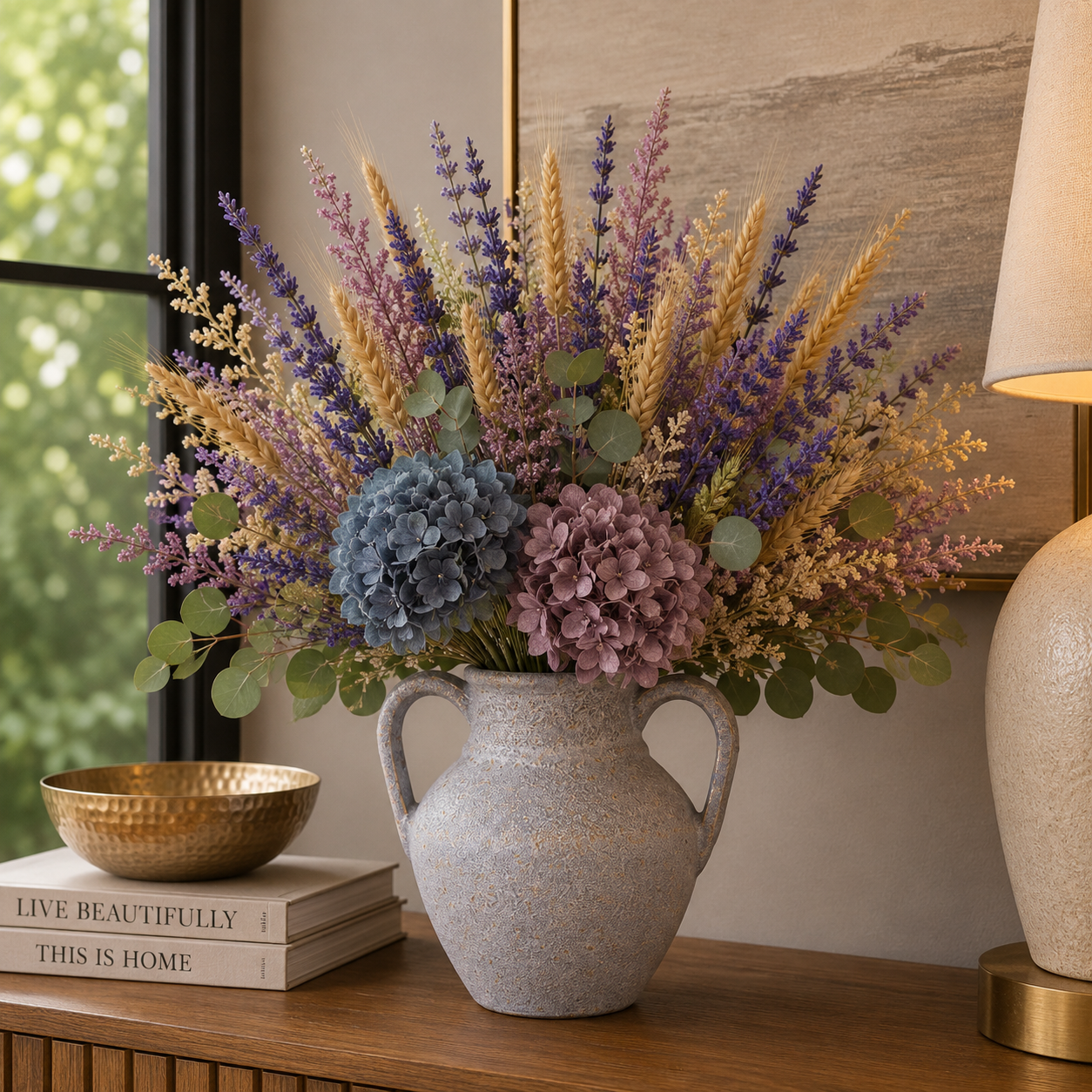Dorli Ceramic Amphora Vase with Handles