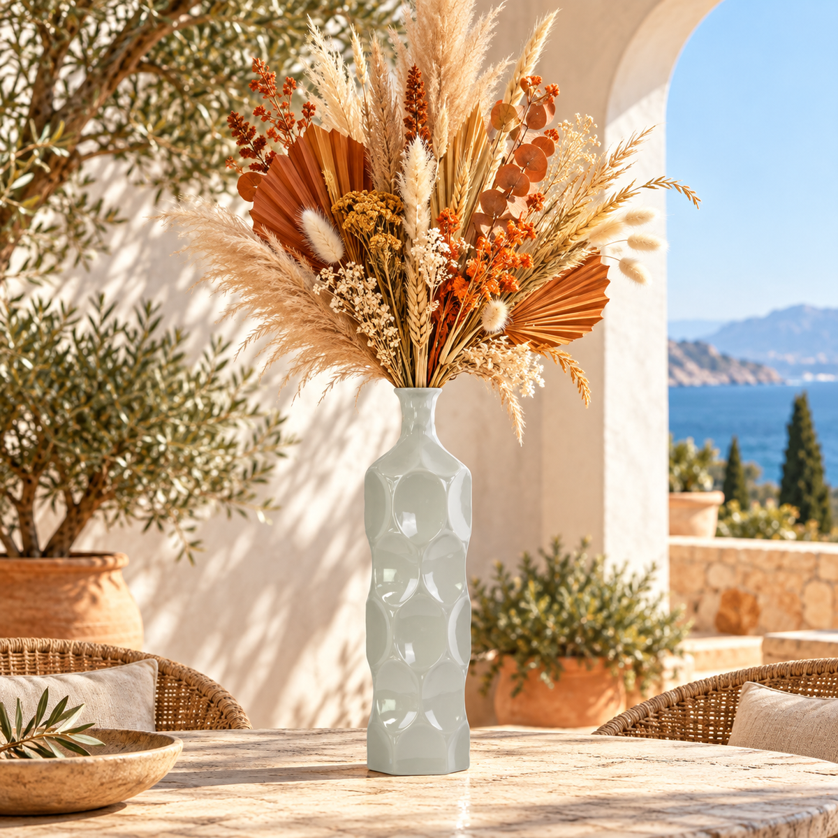 Dotty Ceramic Bottle Vases
