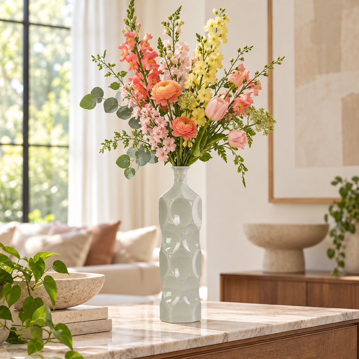 Dotty Ceramic Bottle Vases