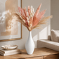 Esau Ribbed Ceramic Bottle Vase