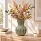 Farrin Ribbed Ceramic Decorative Vase