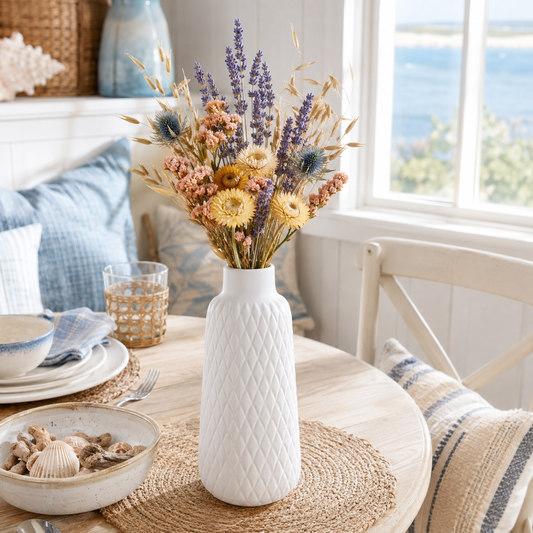Finn Diamond Ceramic Bottled Vase