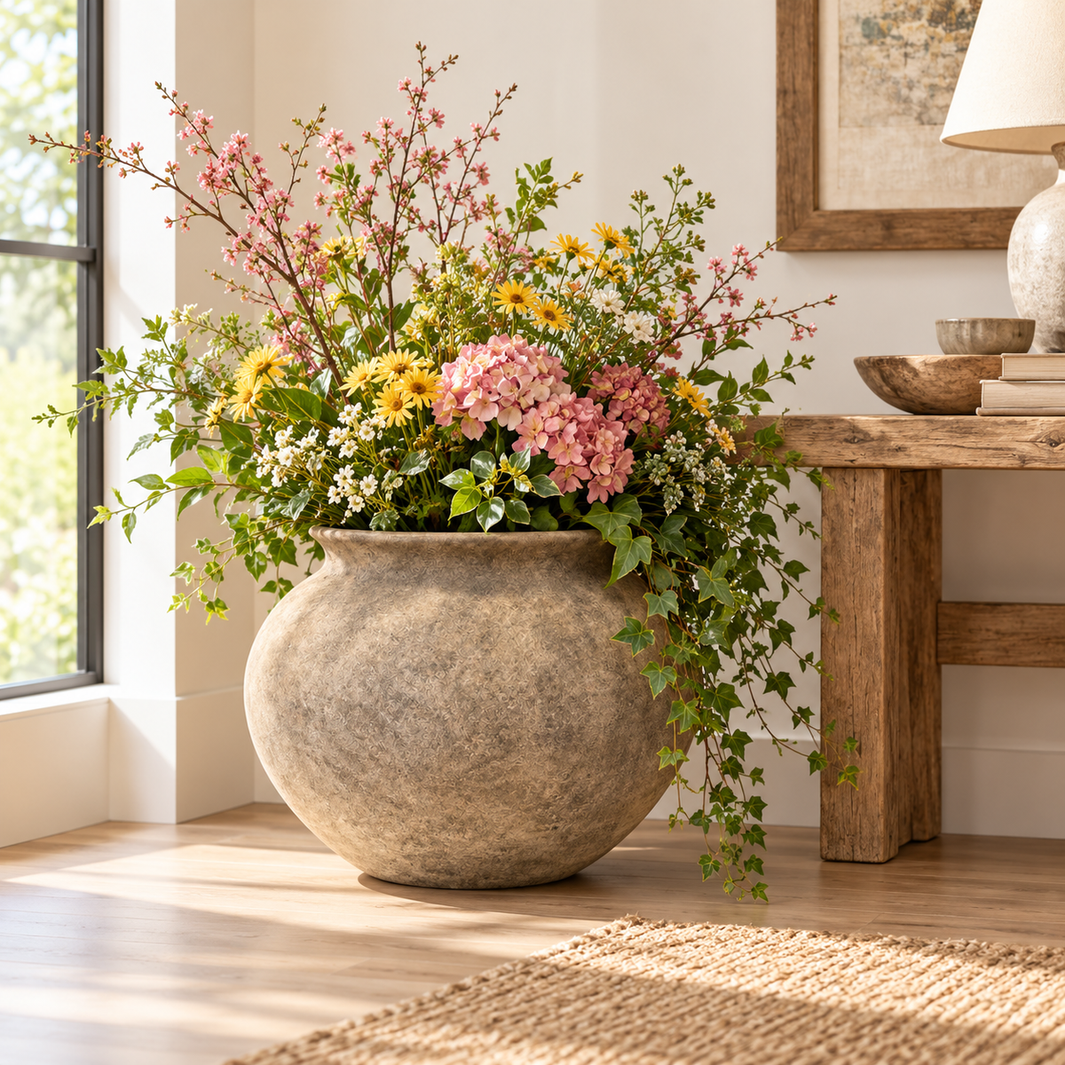 Fionne Bulbous Round Terracotta Vase
