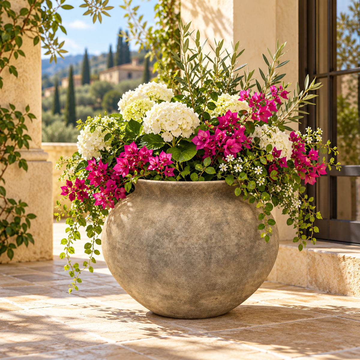 Fionne Bulbous Round Terracotta Vase