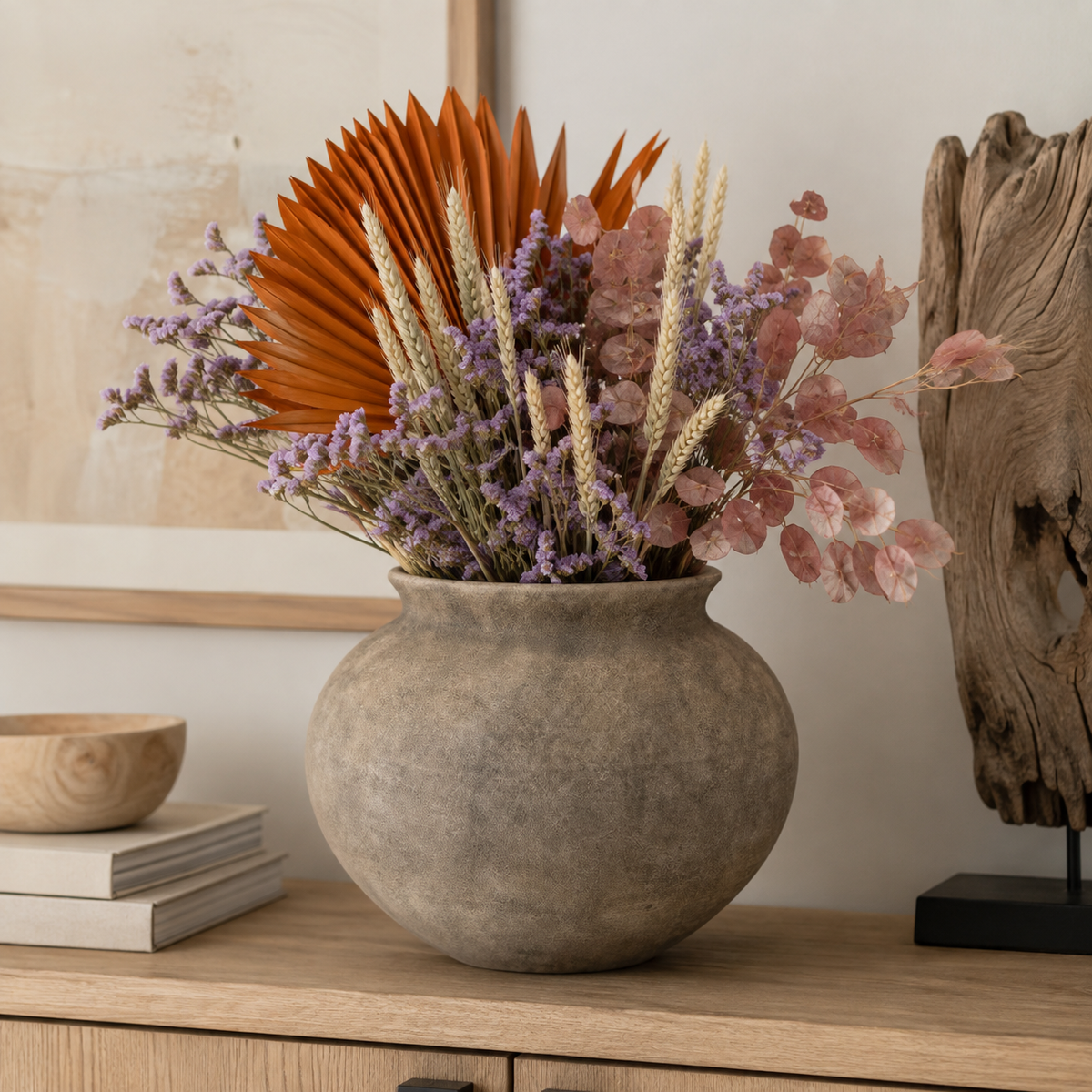 Fionne Bulbous Round Terracotta Vase