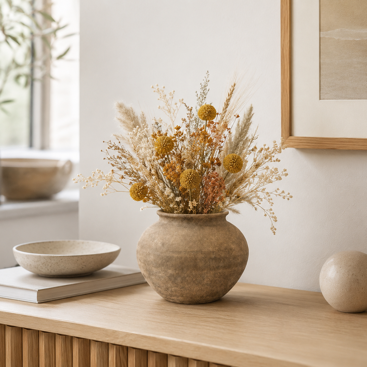 Fionne Bulbous Round Terracotta Vase