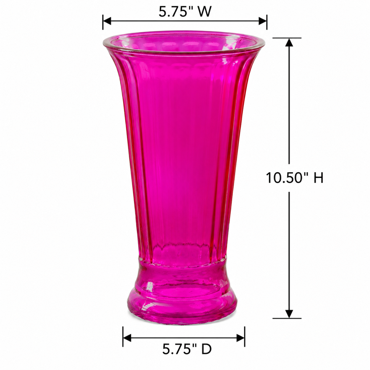 Harla Ribbed Glass Vase