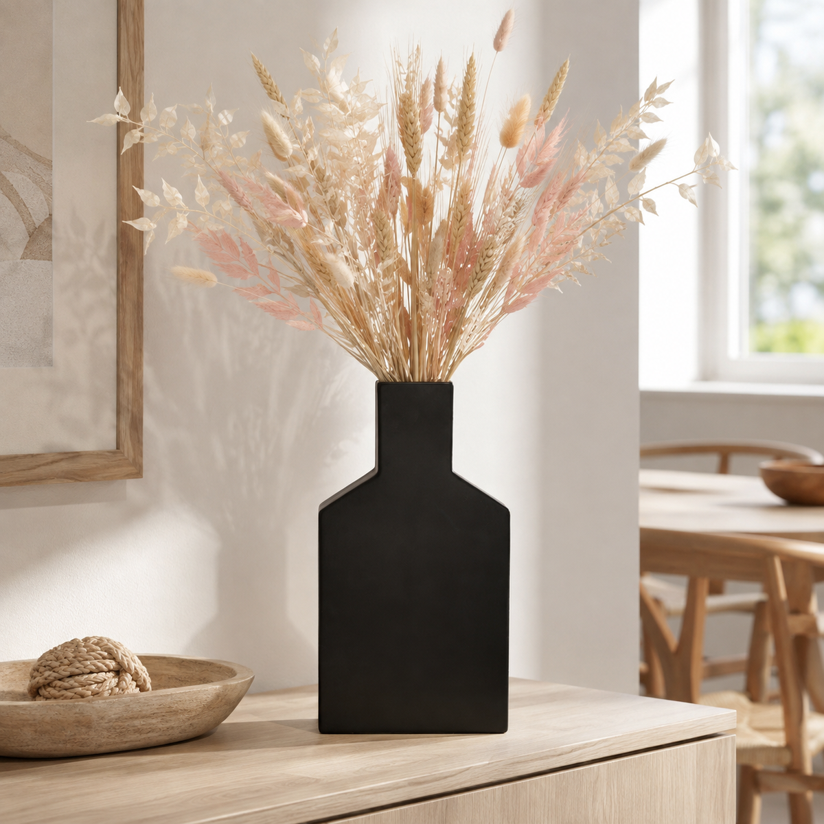 Jade Flat House-Shaped Ceramic Vase