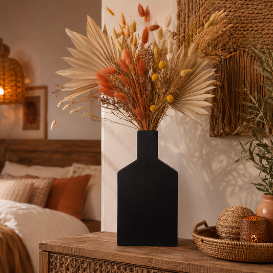 Jade Flat House-Shaped Ceramic Vase