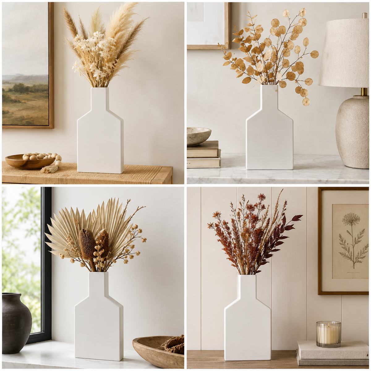 Jade Flat House-Shaped Ceramic Vase