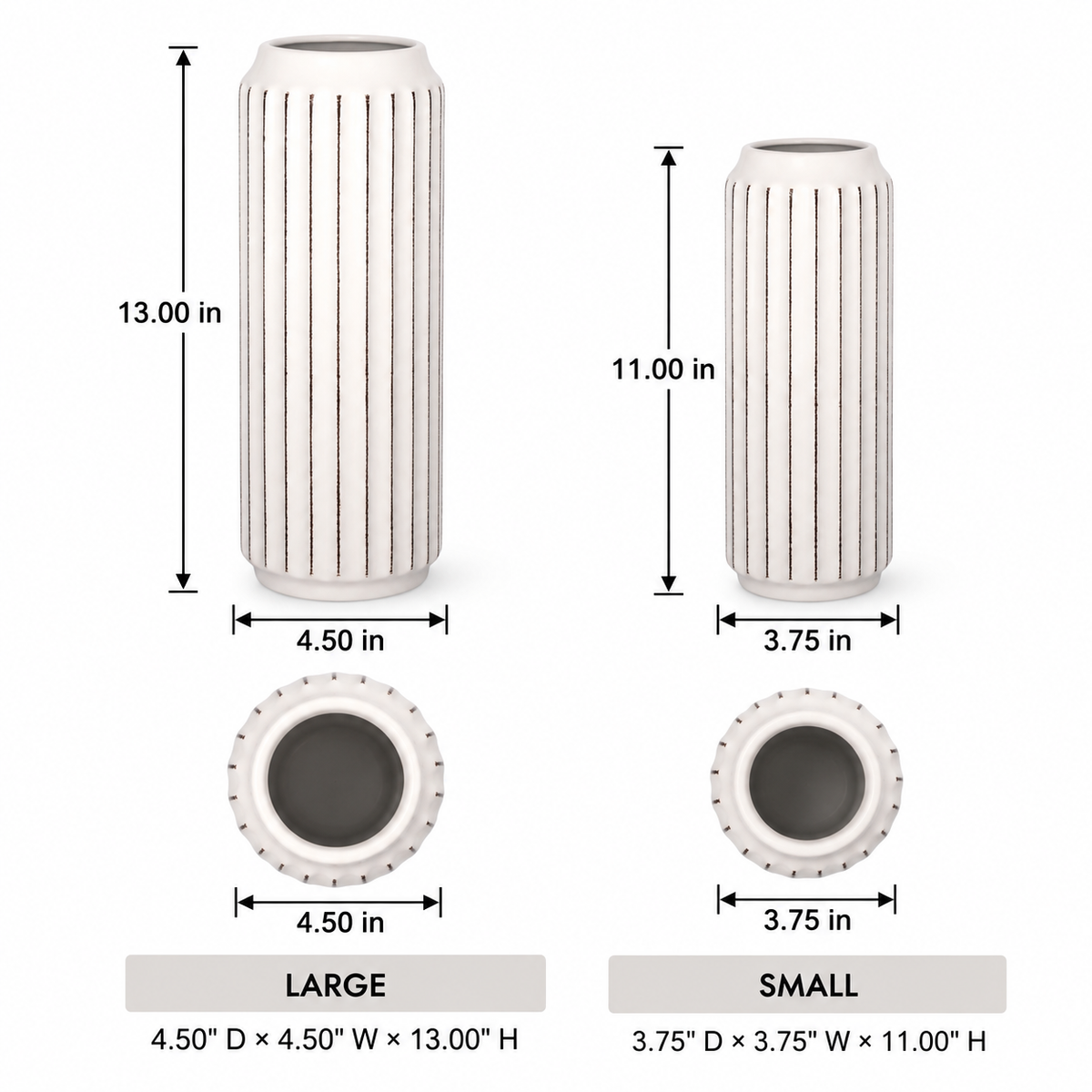 Jensen Corrugated Ceramic Vase