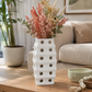 Kaida Ceramic Square Irregular Vase with Round Cutout