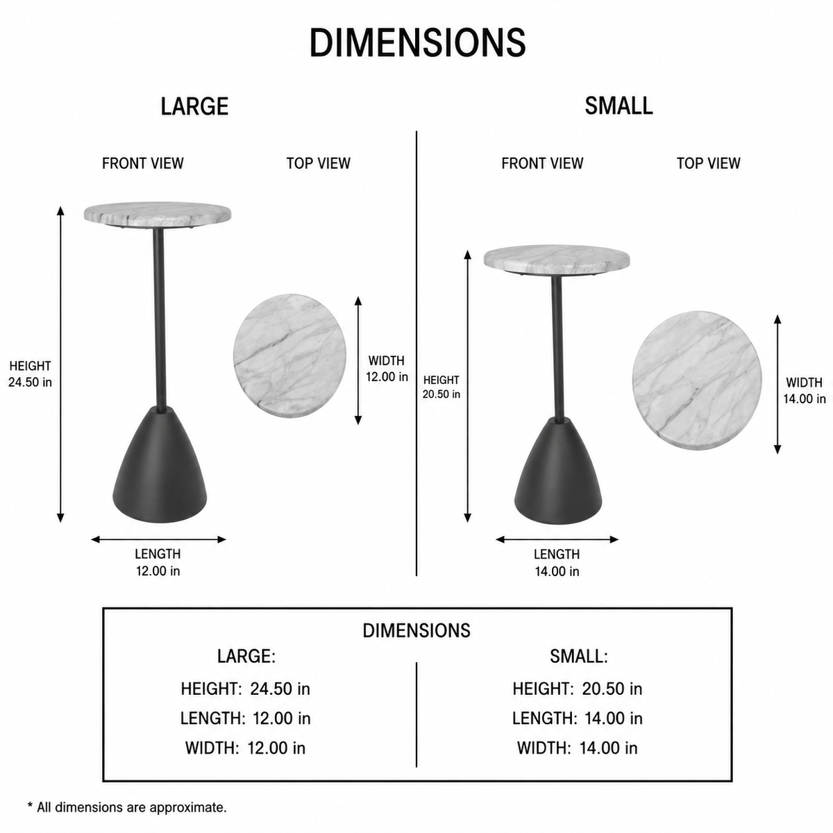 Kara Wooden Table with Metal Stand Knockdown
