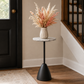 Kara Wooden Table with Metal Stand Knockdown