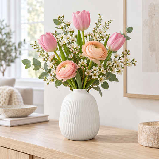 Karevi Layered Line Ceramic Vase