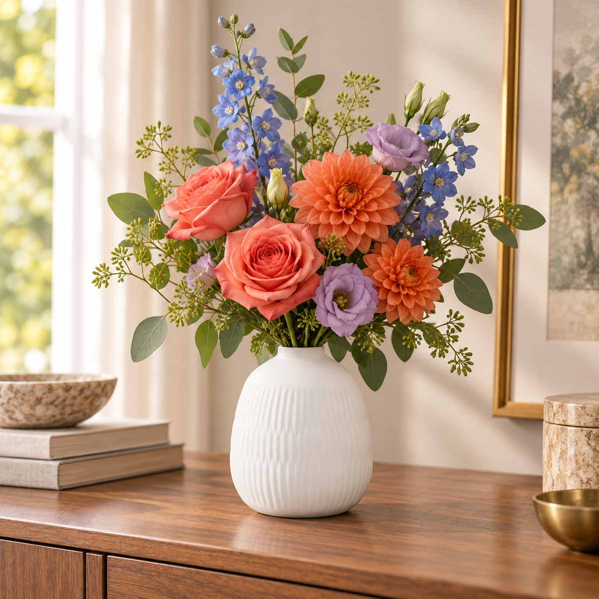 Karevi Layered Line Ceramic Vase