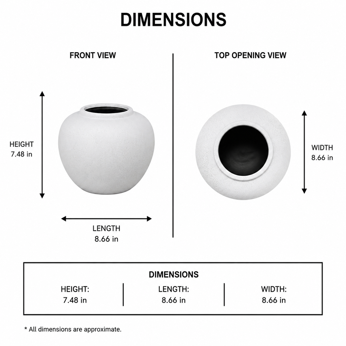 Kaylani Bulbous Ceramic Vase