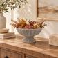 Lerie Fluted Cement Compote Bowl