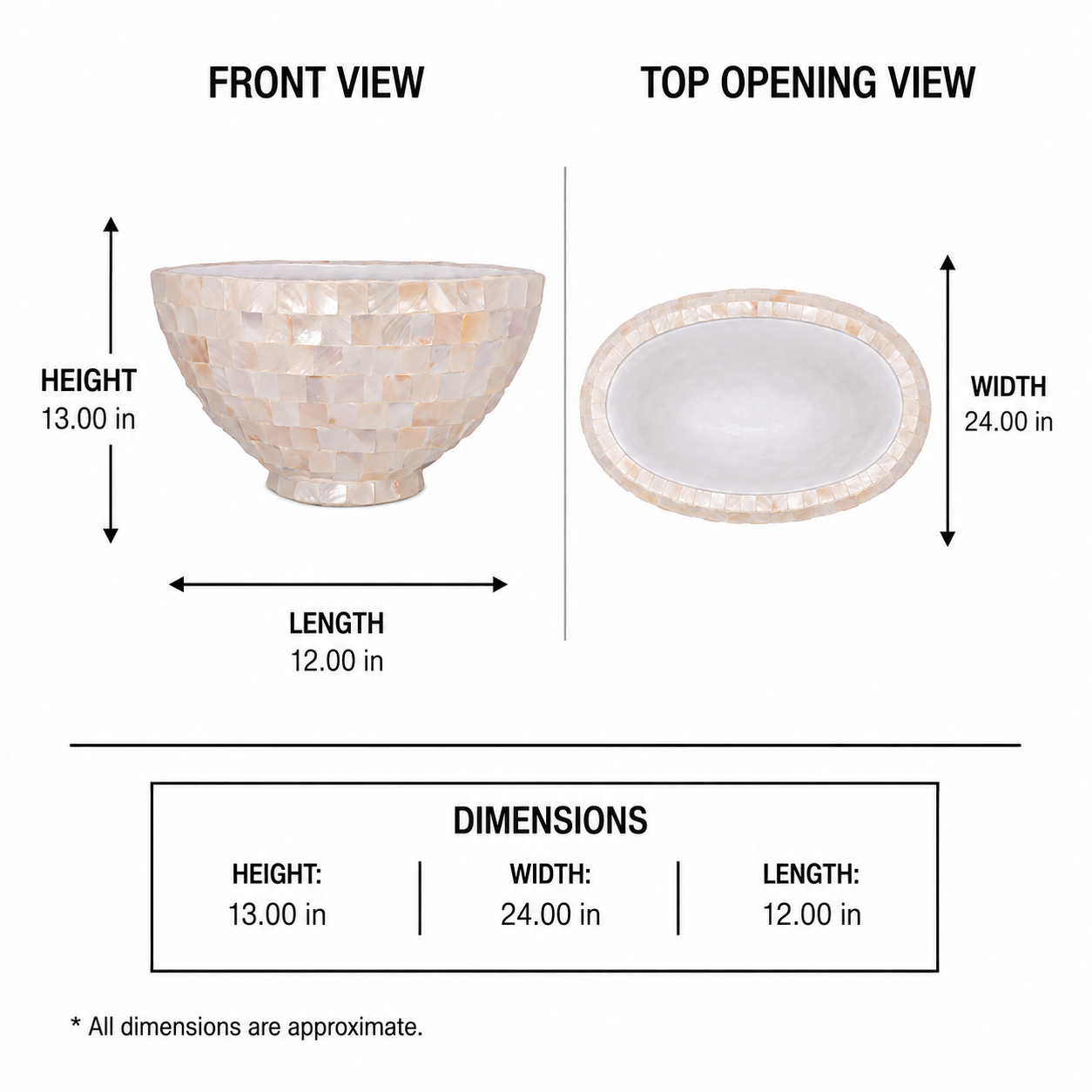 Lindsey Capri Shell Boat-Shaped Planter