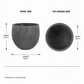 Lottie Blackish Cement Planter Pot