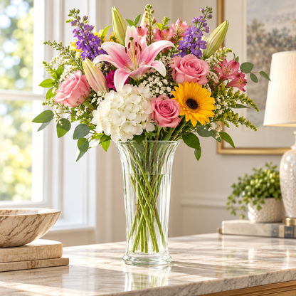 Harla Ribbed Glass Vase