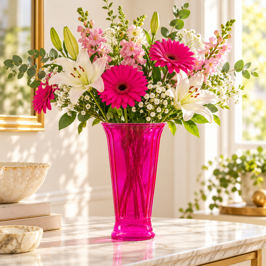 Harla Ribbed Glass Vase