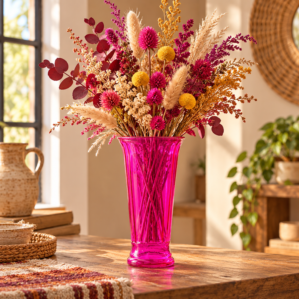 Harla Ribbed Glass Vase