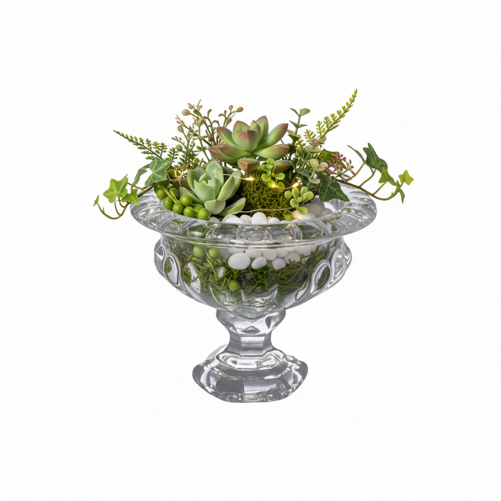 Femi Machine-Made Glass Urn Vase