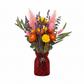 Cari Handcrafted Faceted Glass Vase with Tapered Neck & Diamond-Cut Pattern