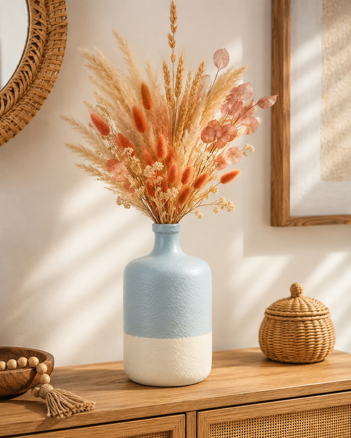 Maelle Speckled Round Ceramic Vase