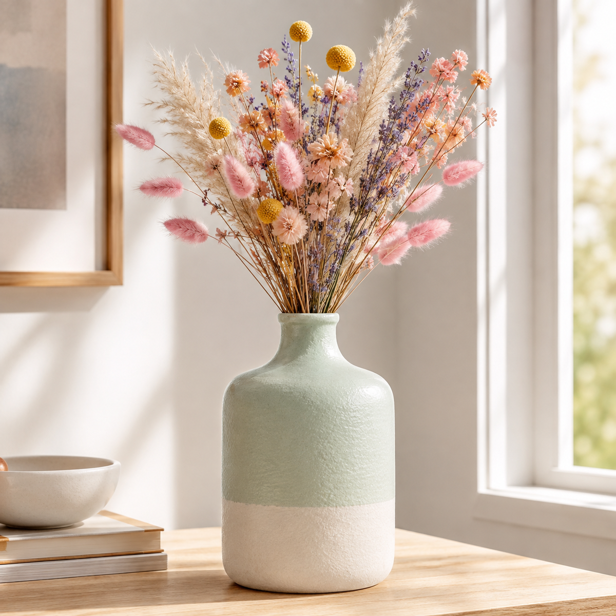 Maelle Speckled Round Ceramic Vase