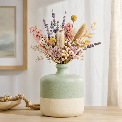 Maelle Speckled Round Ceramic Vase