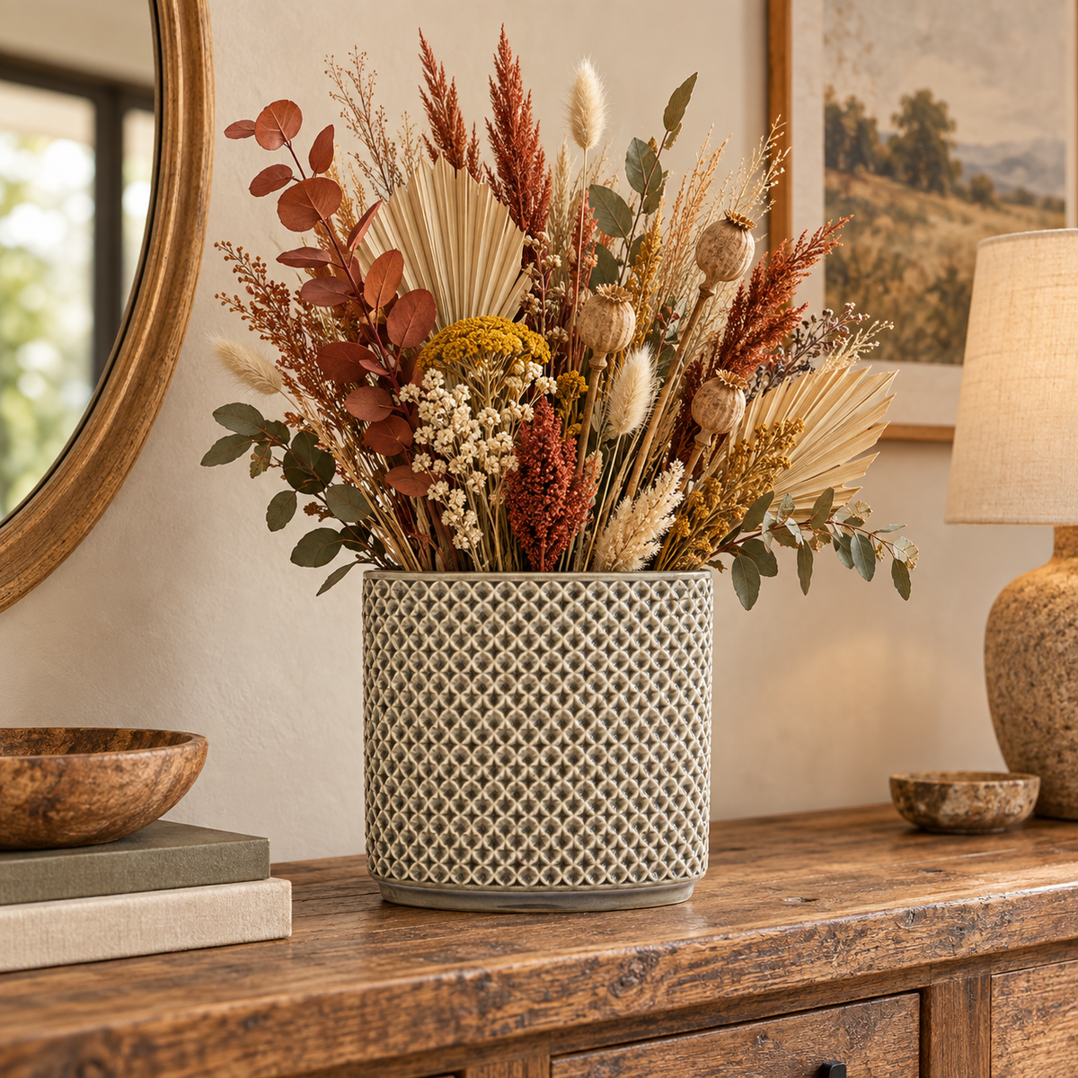 Marbren Ceramic Oval Pot