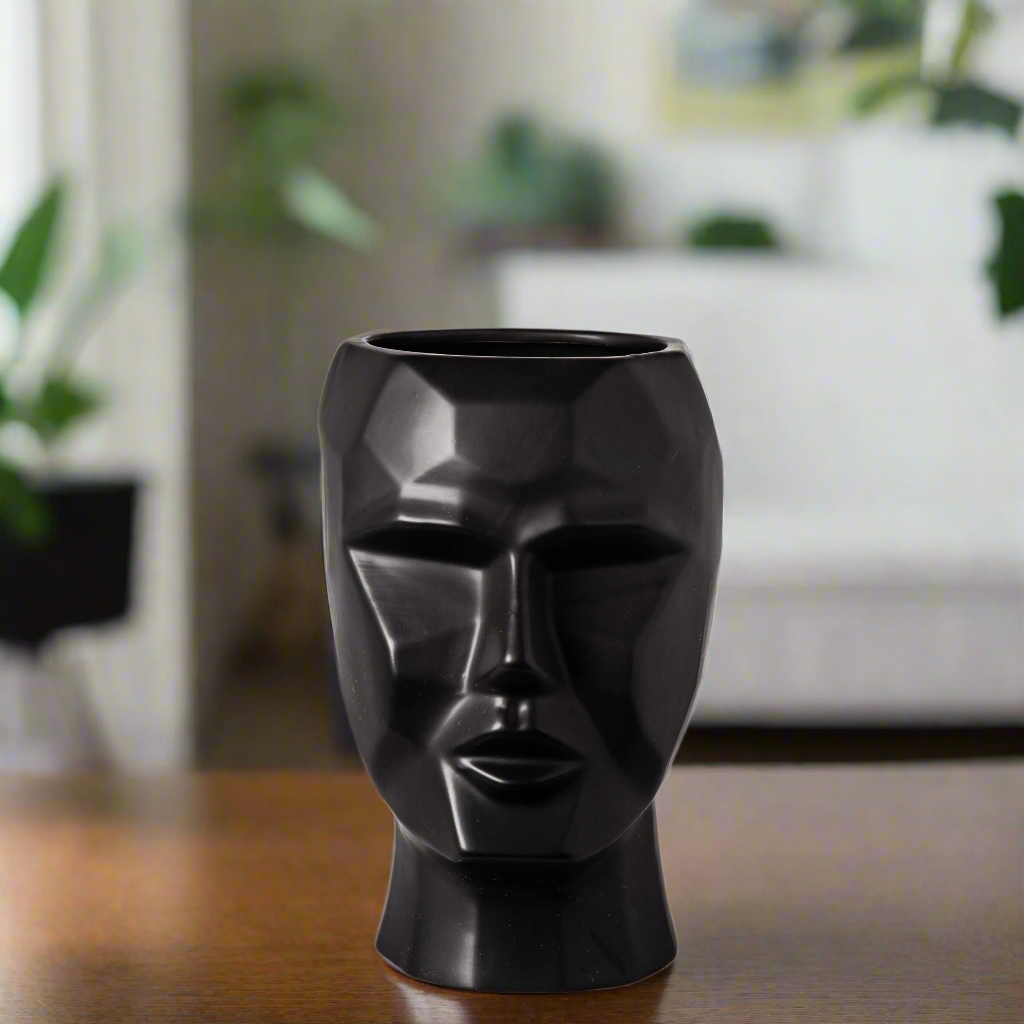 Mavrik Pixelated Head Ceramic Pot