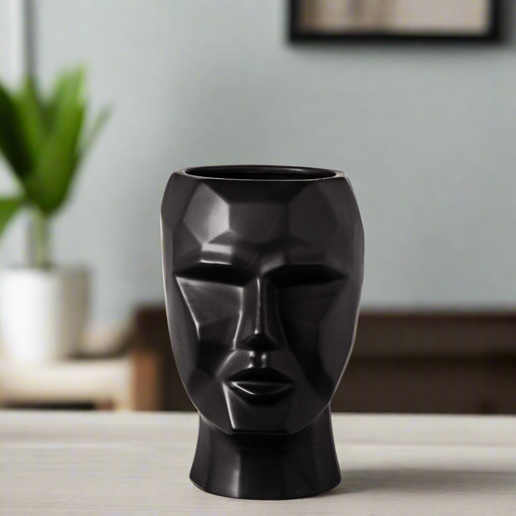 Mavrik Pixelated Head Ceramic Pot