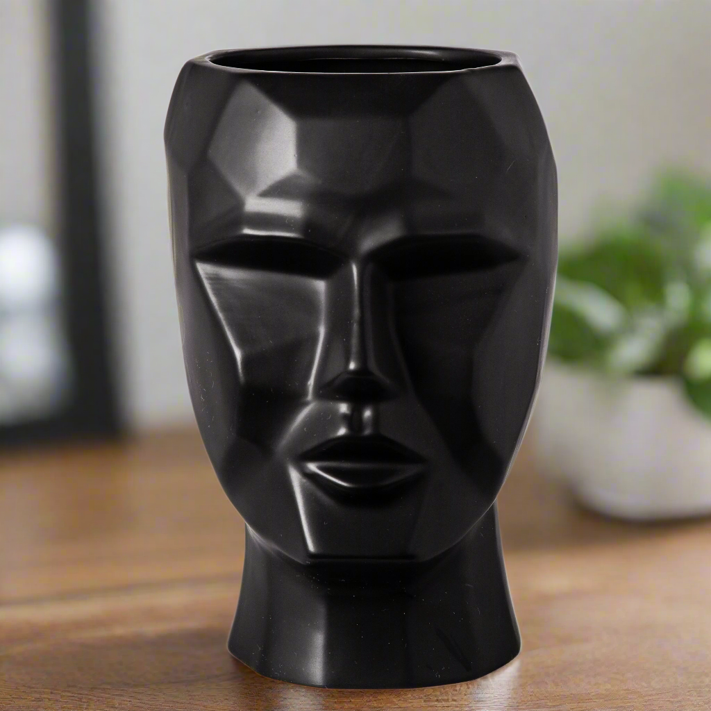 Mavrik Pixelated Head Ceramic Pot